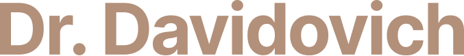 Dr. Davidovich name in brown letters
